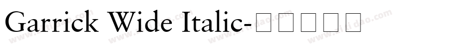 Garrick Wide Italic字体转换